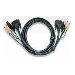 Aten 1.8M DVI-D MALE TO MALE WITH USB MALE TO FEMALE CABLE NO WTY