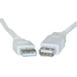 8Ware UC-2000AAE USB 2.0 Certified Extension A-A M-F Transparent Metal Sheath Cable 25cm