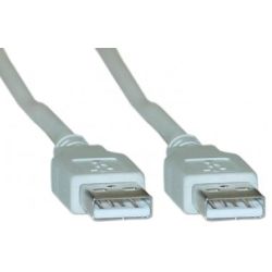 8Ware UC-2002AA USB 2.0 Certified Cable A-A 2m Transparent Metal Sheath UL Approved