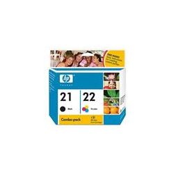 HP CC630AA Dual Combo Pack No.21 Black Ink Cartridge/No.22 Tri-Colour Cartridge GENUINE