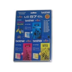 Brother LC57CL3PK Cyan/Magenta/Yellow Ink Cartridges 3-Pack (0.4K Each) GENUINE