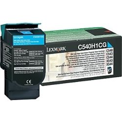 Lexmark C540H1CG Return Program High Yield Cyan Toner Cartridge (2K) GENUINE