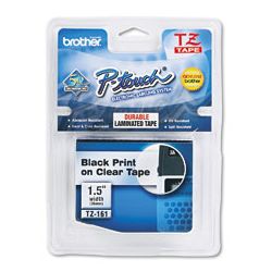 Brother TZ-161 Black Printing on Clear Tape