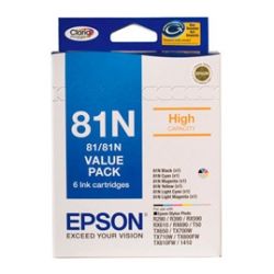 Epson C13T111792 T81N 6x Ink Cartridge Value Pack GENUINE