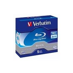 Verbatim 43748 6x BD-R Dual Layer Blu-ray Discs 50GB 5 Pack