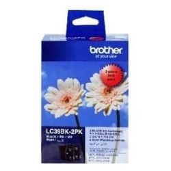 Brother LC39BK2PK Black Ink 2 Pack GENUINE