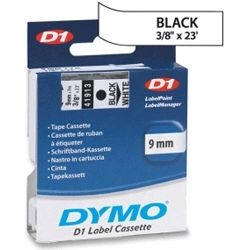 Dymo SD40913 40913 D1 Label Cassette 9mm x 7m Black/White