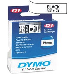 Dymo SD45803 45803 D1 Label Cassette 19mm x 7m Black/White
