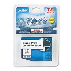 Brother TZE-261 36mm Black on White TZ Tape GENUINE
