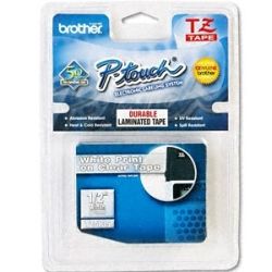 Brother TZE-135 12mm White on Clear TZE Tape GENUINE