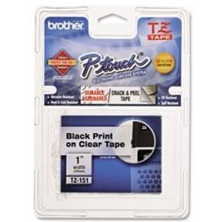 Brother TZE-151 24mm Black on Clear TZE Tape GENUINE