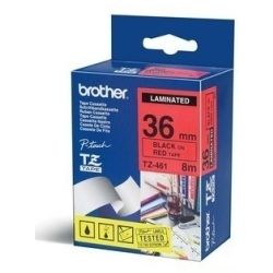 Brother TZE-461 36mm Black on Red TZ Tape GENUINE