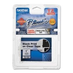 Brother TZE-S251 24mm Black on White Strong Adhesive TZ Tape GENUINE