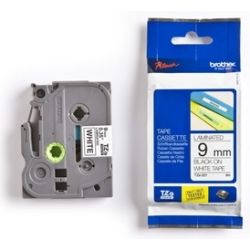 Brother TZE-221 9mm Black on White TZ Tape GENUINE