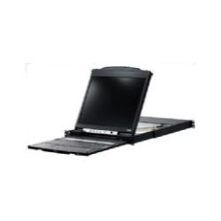 Aten CL-5808NA 8-Port Rackmount Dual Rail PS2-USB KVM Switch 19 LCD Display
