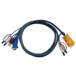 Aten 2L-5303UP KVM Cable PS2M PS2M HD15F USB A M HD15M 3M
