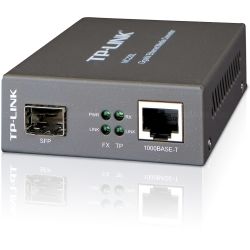 TP-Link 1000M RJ45 to 1000M single-mode LC fiber Converter SFP Slot Supporting MiniGBIC Modules