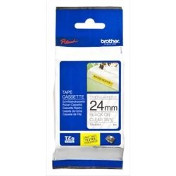 Brother TZE-S151 24mm Black on Clear Strong Adhesive TZ Tape