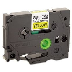Brother TZE-S621 9mm Black on Yellow Strong Adhesive TZ Tape