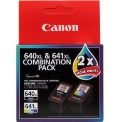 Canon PG640XLCL641XL 1x Black PG640XL + 1x Colour CL641XL Ink Cartridge Combination Pack GENUINE