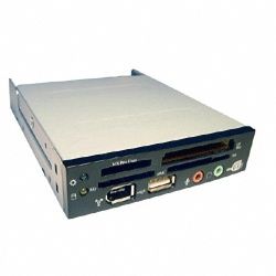 EZCool ACR103A Internal Cardreader w/usb 1394 Black Silver Beige