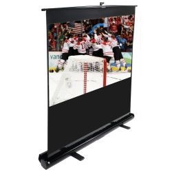 Elite Screens 80 Portable 16:9 Pull-Up Projector Screen Floor Pull
