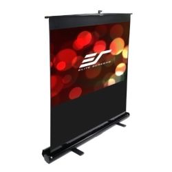 Elite Screens 84 Portable 16:9 Pull-Up Projector Screen Floor Pull