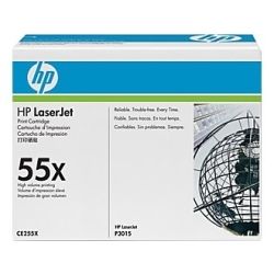 HP CE255X No.55X High Yield Black Toner Cartridge (12.5K) GENUINE