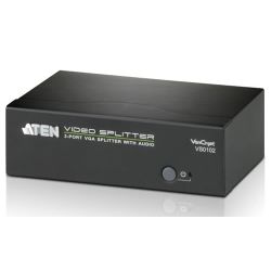 Aten VS0102 2-Port VGA Splitter with Audio up to 1920x1440 450MHz Video Bandwidth