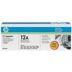 HP Q2612AD No.12A Black Toner Cartridge Dual Pack (2K/Toner) GENUINE