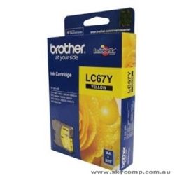 Brother LC67Y Yellow Ink Cartridge (0.325K) GENUINE