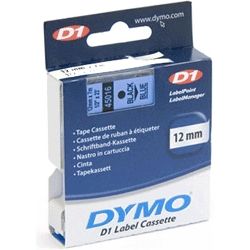 Dymo SD45016 45016 D1 Label Cassette 12mm x 7m Black/Blue