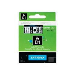 Dymo SD45010 45010 D1 Label Cassette 12mm x 7m Black/Clear