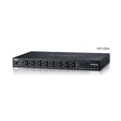 Aten PE-6108 NRGence 8-Port eco PDU (IP). 10A. Safe shutdown (win) Temp and Humidity Sensors