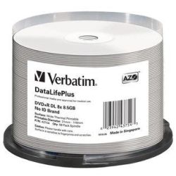 Verbatim DVD+R DL 8.5GB 50PK Wide Thermal 8X
