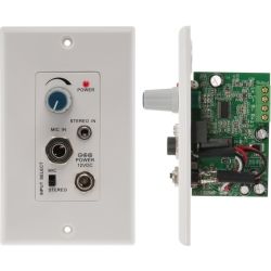 Wintal Stereo Audio AMP Wall Plate for in Ceiling Passive Speaker D-Class AMP 15W RMS @ 0.06 THD