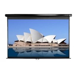 Elite Screens 128 16:10 Pull Down Screen Manual Wall/Ceiling Mount White Casing