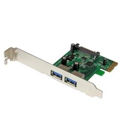StarTech 2-Port PCI Express (PCIe) SuperSpeed USB 3.0 Card Adapter with UASP SATA Power