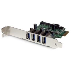 StarTech 4-Port PCI Express PCIe SuperSpeed USB 3.0 Controller Card Adapter with UASP SATA Power