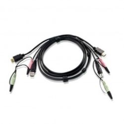 Aten USB HDMI KVM Cable HDMI USB and Audio connector (1.8m length)
