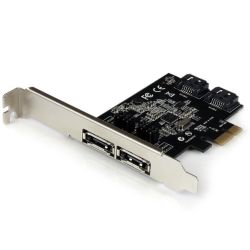 StarTech 2-Port PCI Express SATA 6 Gbps eSATA Controller Card Dual Port PCIe SATA III Card 2 Int/2 Ext
