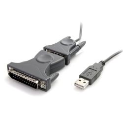 StarTech USB to RS232 DB9/DB25 Serial Adapter Cable M/M