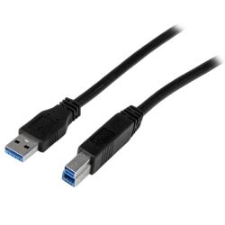StarTech 2m (6ft) Certified SuperSpeed USB 3.0 A to B Cable M/M