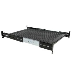 StarTech 2U Adjustable Mounting Depth Vented Sliding Rack Mount Shelf 50lbs/22.7kg