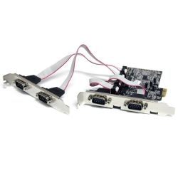 StarTech 4-Port Native PCI Express RS232 Serial Adapter Card with 16550 UART
