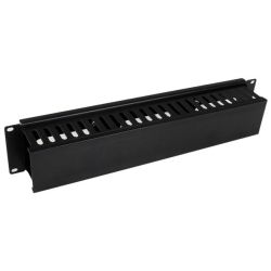 StarTech 2U Horizontal Finger Duct Rack Cable Management Panel with Cover