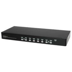 StarTech 8-Port 1U Rackmount USB KVM Switch Kit with OSD and Cables
