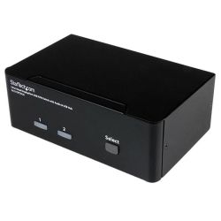 StarTech 2-Port Dual DisplayPort USB KVM Switch with Audio and USB 2.0 Hub
