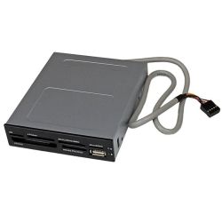 StarTech 3.5 inch Front Bay 22-in-1 USB 2.0 Internal Multi Media Memory Card Reader Black
