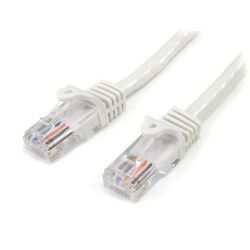StarTech Cat5e Patch Cable with Snagless RJ45 Connectors 1m White